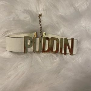 DC Comics Suicide Squad White & Gold PUDDIN Choker
